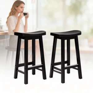 Eco Friendly Non Toxic Finish Easy To Maintain Contemporary Style Perfect for Urban Kitchen Set Of 2 Bar Stool