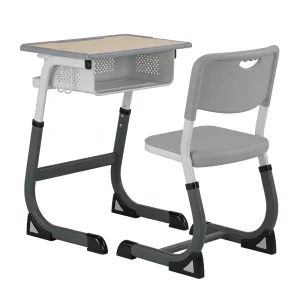 Eco-Friendly Recycled Plastic School Benches for Outdoor Gardens or Playgrounds Classroom Student Table Desk Chair Set