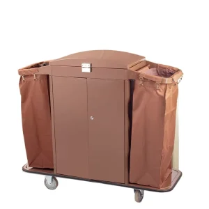 Eco Friendly Stainless Steel Hotel Cleaning Linen Car Multi functional Trolley