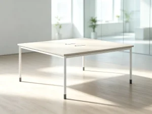 Eco Powder Coating MDF Double Side 2 Person Staff Desk Double Seater Office Workstation with Cable Hole Modular Durable