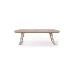 Eco friendly Durable and Modern Minimalist Style Steel Frame Painted Conference Table Suitable for Office Buildings