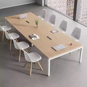 Eco friendly Wood Customized Size Modern 4 6 8 Person Meeting Conference Table for Commercial and School Use