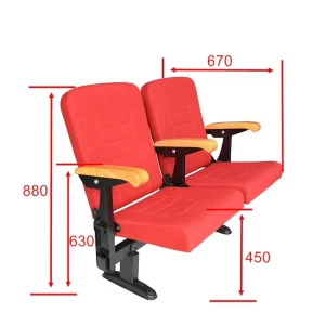 Economic Eco Friendly Modern Stackable Auditorium Chair Compact 330mm Folded Depth School Theater Furniture Outdoor Gym Small