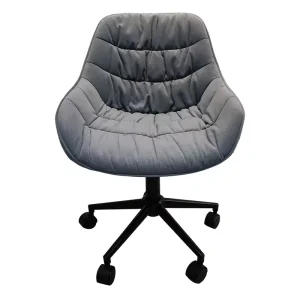 Economic Grey Executive Swivel Office Chairs Stainless Steel Legs Adjustable Height Customized for Home Leisure Low Price Modern