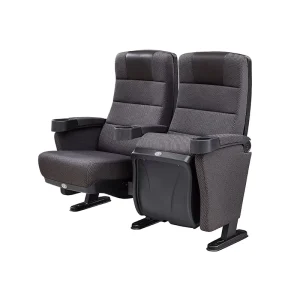 Economic Modern Fabric Home Cinema Theater Chair with Drink Holder Comfortable Auditorium Furniture for Living Room Church