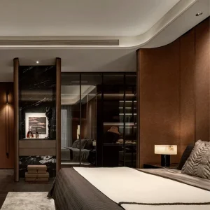 Economic Modern Metal Hotel Apartment Bedroom Furniture Set