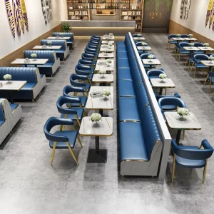 Economic Simple Stone Restaurant Table and Chair Fast Food Furniture Restaurant Booth Cafeteria Furniture Eco Friendly