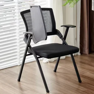 Economical Space Saving Design with Writing Tablet Arm for Student Lecture Study Conference Chair Ergonomic Folding Chair