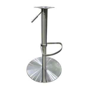 Economy Swivel Bar Stool Base Chrome Stainless Steel Adjustable Metal Bar Chair Base for Commercial Furniture