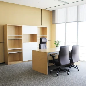 Edge Band Steel Solid Wooden Office Desk Commercial Manager CEO Boss Table Luxury Supervisor Desk