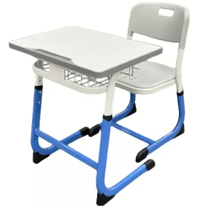 Education Furniture School Desk Adjustable Height Single School Chair and Desk School Furniture Supplier