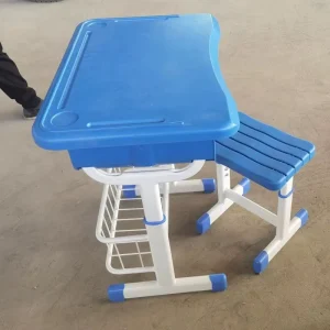 Education Furniture School Desk Single School Desk and Chair Set Adjustable Height Metal Classroom Student Table