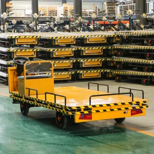 Electric Four wheel Flat Car Heavy Cargo Electric Flatbed Cargo for Hotels Farms Food Shops with Platform Structure