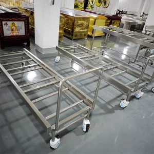 Electric Funeral Body Lifting Corpse Cart Mortuary Trolley European Style Stainless Steel Durable Eco Friendly Used for Hospital