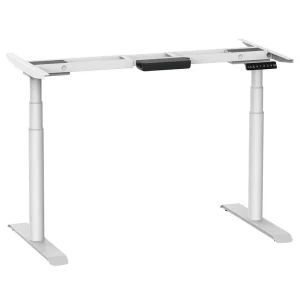 Electric Height Adjustable Standing Desk Steel Frame Sit to Stand Workstation Ergonomic Office Table for Commercial Workspace