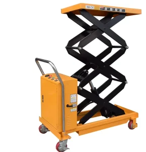 Electric Hydraulic 4-Wheel Lift Table Trolley Scissor Lift Customizable
