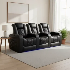 Electric Leather Recliner Home Seats Theatre Chairs Cinema Sofa KD-T63L Adjustable Modern Design Manual Recliners Living Room