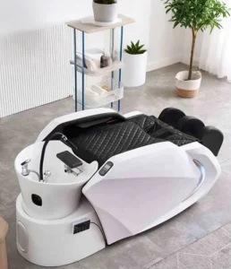 Electric Massage Shampoo Bed Multifunctional Hair Washing Salon Bed with Water Basin for Head Spa & Beauty Salon