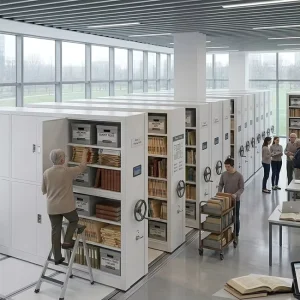 Electric Mobile Shelving Smart Movable Highly Intelligent Compact Shelving Units for Storing Files Office School Space Saving