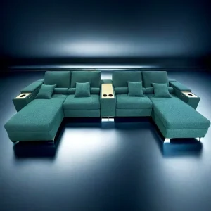 Electric Recliner Combination Couch Set Villa Home Theater Furniture Base Media Room Sectional Fabric Cinema Sofa Movie Seats