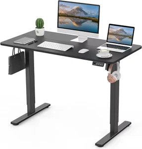 Electric Standing Desk Carbon Fiber Pattern Desktop Adjustable Height Desk Home Office Computer Workstation Sit Stand up Desk