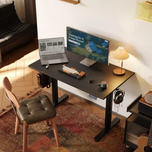 Electric Standing Desk Sit to Stand Height Adjustable Computer Workstation Office Desk with 3 Splice Board