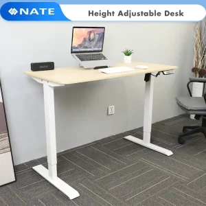 Electric Standing Table Modern Height Adjustable Executive Office Desk with Single Motor Two Crossbeams
