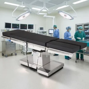 Electric Surgical Operating Table Anti static PU Mattress Hidden Wheels Disinfectable Hospital Operation Table