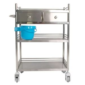 Electric Thickened Medical Trolley for Hospital Furniture Use Clinics Beauty Salons Stainless Steel Construction Modern Design