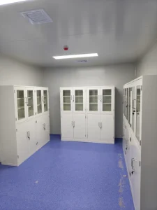 Electrostatic Powder Coated 4 Door Cold Rolled Steel Medical Cabinet Glass View Lockable Storage Cabinet for Lab Pharmacy