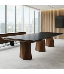 Elegant Contemporary Bespoke Eco Friendly Rectangle Top Design Rectangular Shape Conference Table for Home Office & School Use