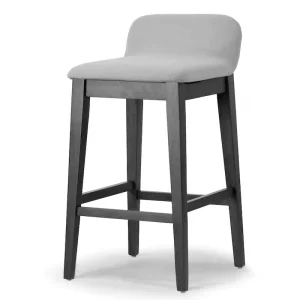 Elegant French Country Bar Stool Wooden Legs Upholstered Counter Height Dining Chair Cushioned Bar Stools for Restaurant