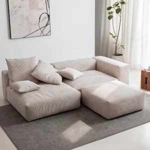 Elegant Luxury Furniture Living Room Sofa Home Sofa Set Cord Velour Modular Sofa