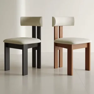 Elegant Nordic Wooden Dining Chair Home Use Modern Simple Design Soft Dining Chair Hotel Durable High End Dining Chair