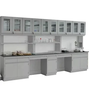 Elegant Wood Dental Lab Work Bench Lab Furniture Stainless Steel Laboratory Furniture Optional
