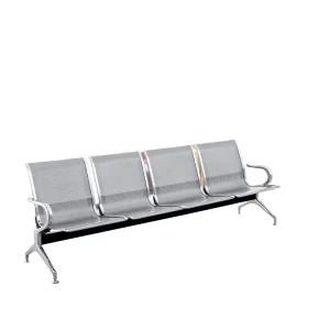 Element Modern Style Four-Seater Stainless Steel Waiting Chairs Foldable for Hotels Hospitals Banks Offices