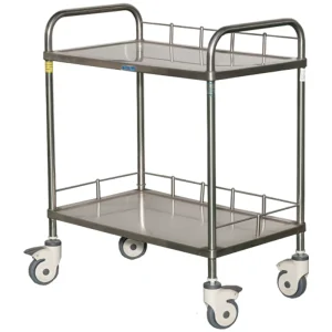 Emergency Hospital Medical Stainless Steel Trolley with Moving Cart on Hospital and Clinic