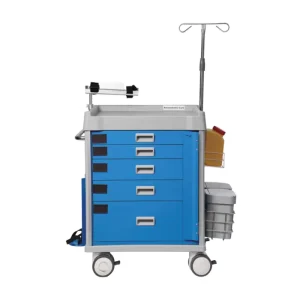 Emergency Rescue Trolley Multi Functional Drawers Patient Monitor Cardiac Board CE ISO Certified for Immediate Clinical Response