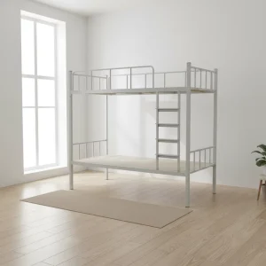 Employee Dormitory Wrought Iron Bed Adult Double layer High and Low Student Iron Frame Bed Two layer Economy Type