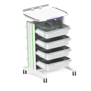 Endoscope Transfer Trolley Medical Endoscope Transport Cart Hospital CSSD or ICU Endoscopy Storage Rack Mobile System