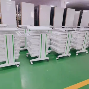 Endoscope Transfer Trolley Medical Endoscopy Transport Cart Hospital or ICU CSSD Infection Control Stainless Steel Rolling Cart