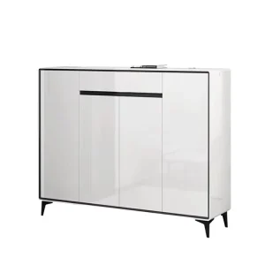 Environmentally Friendly Fashionable Wooden Shoe Cabinet Convertible Wall Mount Design Easy Assembly for Modern Home Hotel