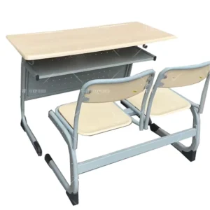 Environmentally Friendly and Durable School Double Desk School Set