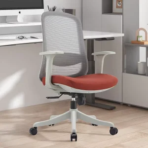 Ergonomic Comfortable Orange Grey Black Swivel Mesh Chair for Office