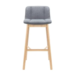 Ergonomic Commercial Bar Stool Modern Design Solid Wood Frame High-Density Sponge for All-Day Comfort Hotel Bar Furniture