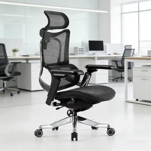 Ergonomic Contemporary Lift Chair with Lumbar Support, Executive Gaming Office Chair, Swivel Adjustable Height for Workshop Use