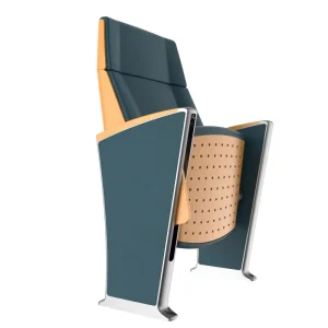 Ergonomic Durable Aluminum Alloy Theater Auditorium Folding Chairs Writing Board Steel Fixed Legs for School Conference Hall