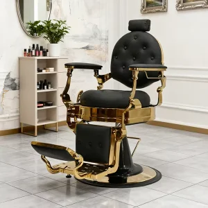 Ergonomic Durable Men’s Barber Chair Height Adjustable Reclining Beard Haircutting Unit for Barber Shop