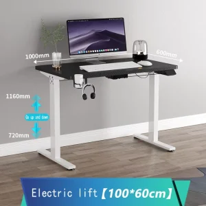 Ergonomic Electric Height Adjustable Desk 1000x600mm Office Conference Standing Desk