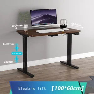 Ergonomic Electric Height Adjustable Desk 1000x600mm Office Conference Standing Desk